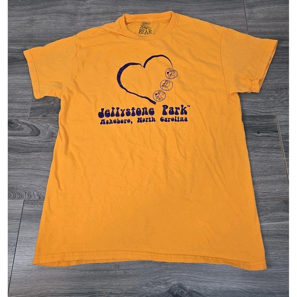 Yogi Bear Jellystone Park T Shirt Womens M Orange Graphic Print Camp‎ Resort